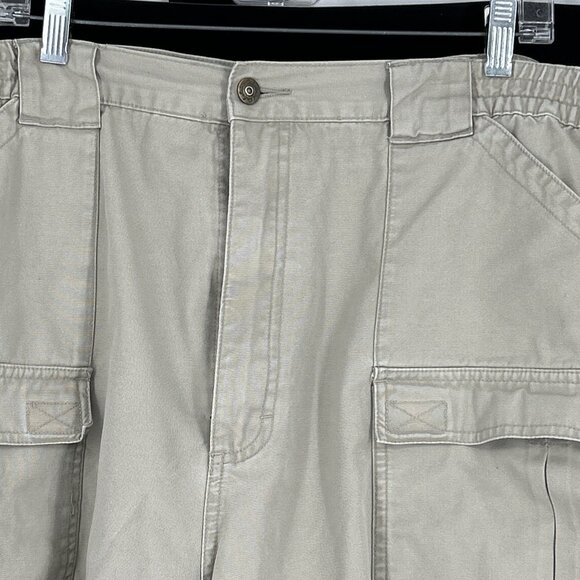 Cabelas Shorts Tan Sz 46 Utility Short Mens Cotton Canvas Cargo Hiking - Picture 2 of 8